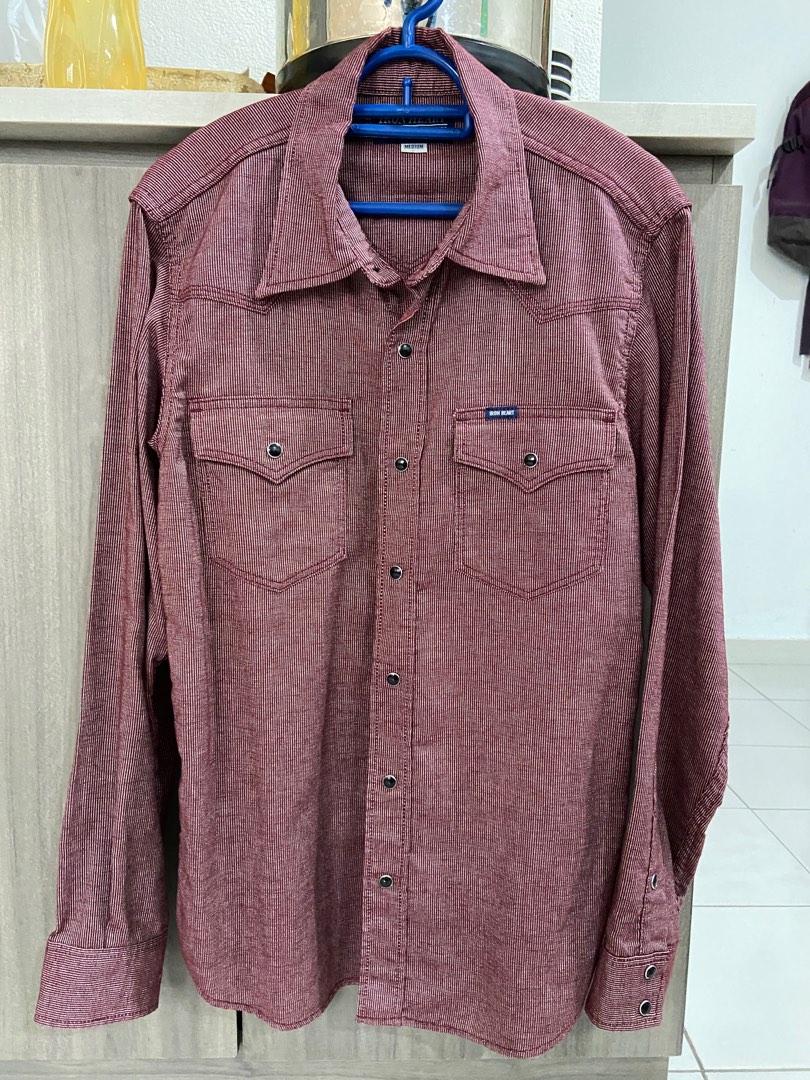 IRON HEART WESTERN SHIRT, Men's Fashion, Tops & Sets, Formal Shirts on Carousell