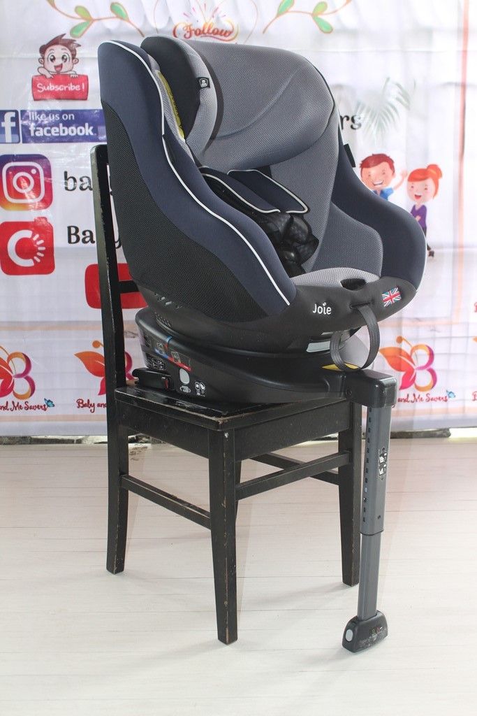 Joie ISpin 360 High End Luxury Infant to Toddler Baby Car Seat ISOFIX MOUNT color blue and grey