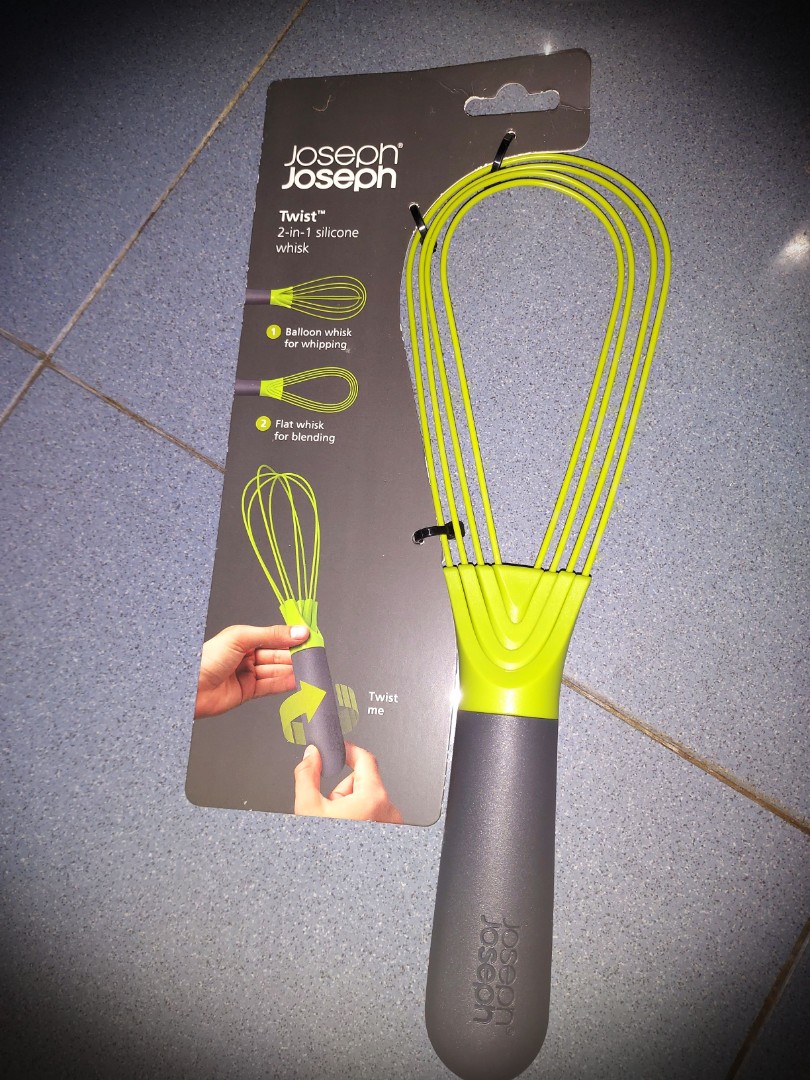 Joseph Joseph Twist 2-in-1 silicone whisk (BPA Free), Furniture & Home  Living, Kitchenware & Tableware, Bakeware on Carousell