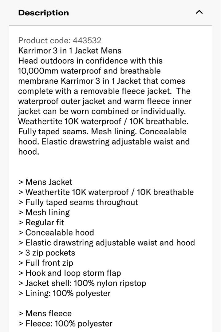Weathertite sales 10k waterproof
