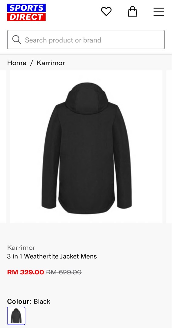 Sports direct 3 store in 1 jacket