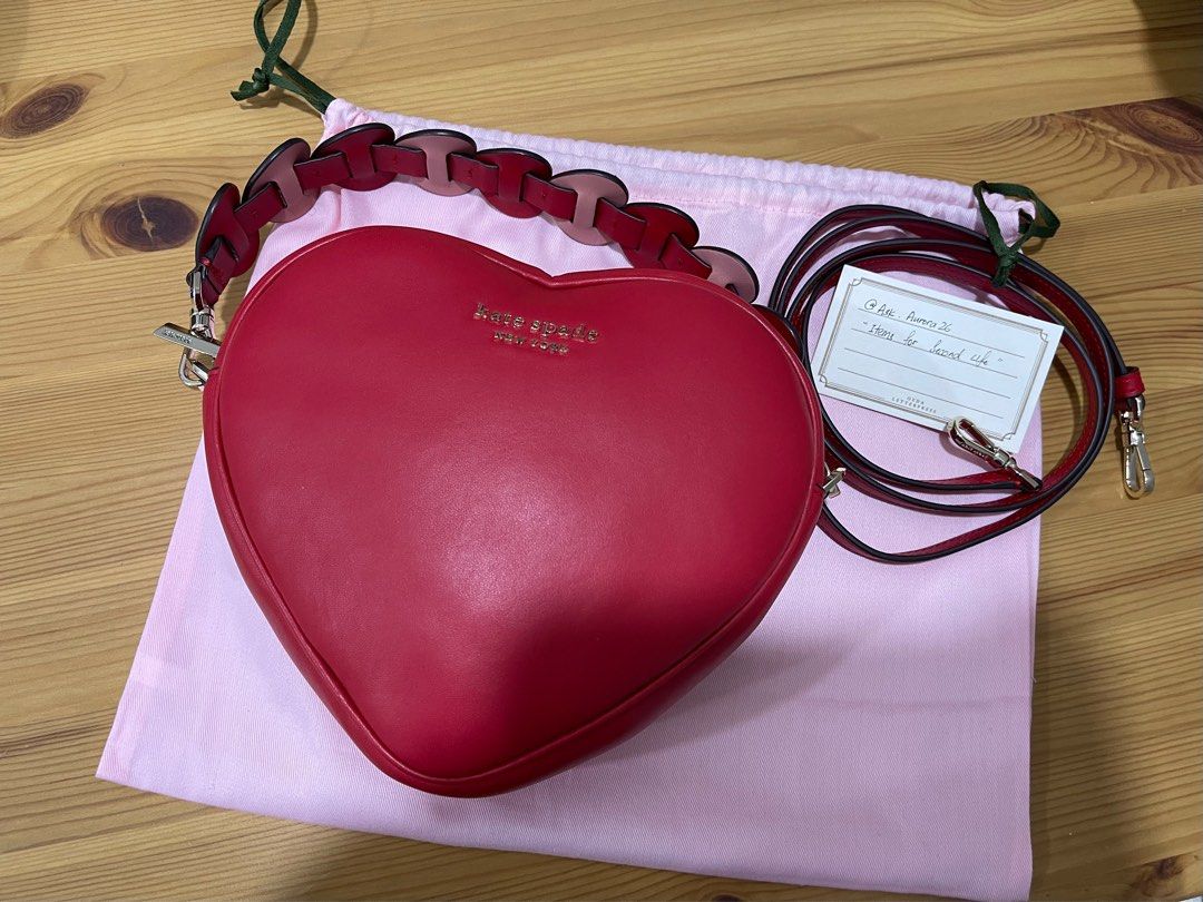 Kate Spade Heartbreaker 3d Heart Cross Body Bag in Red