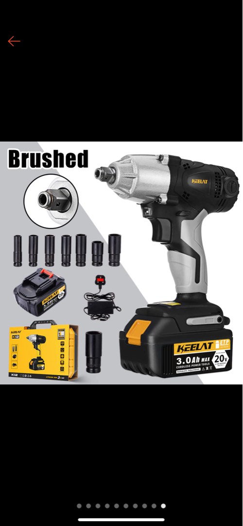 KEELAT Impact Wrench Cordless Wrench 1/2"1/4" Electric Wrench Drill 2