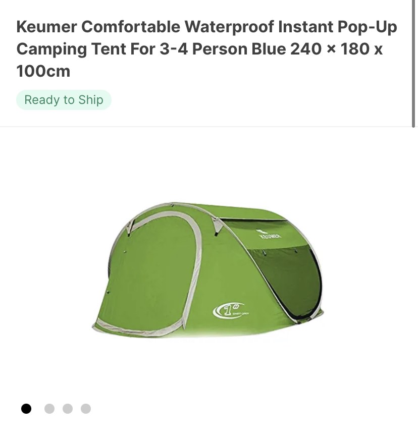 Keumer pop deals up tent