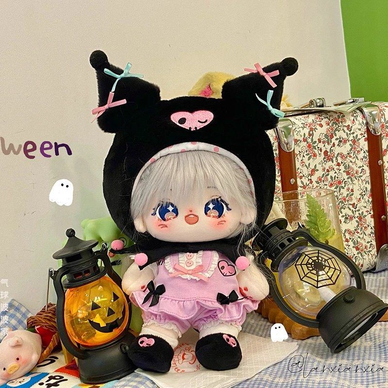 Cute Kuromi Costume Dress Up Clothes for 20cm Plush Doll Cotton Doll  Clothing