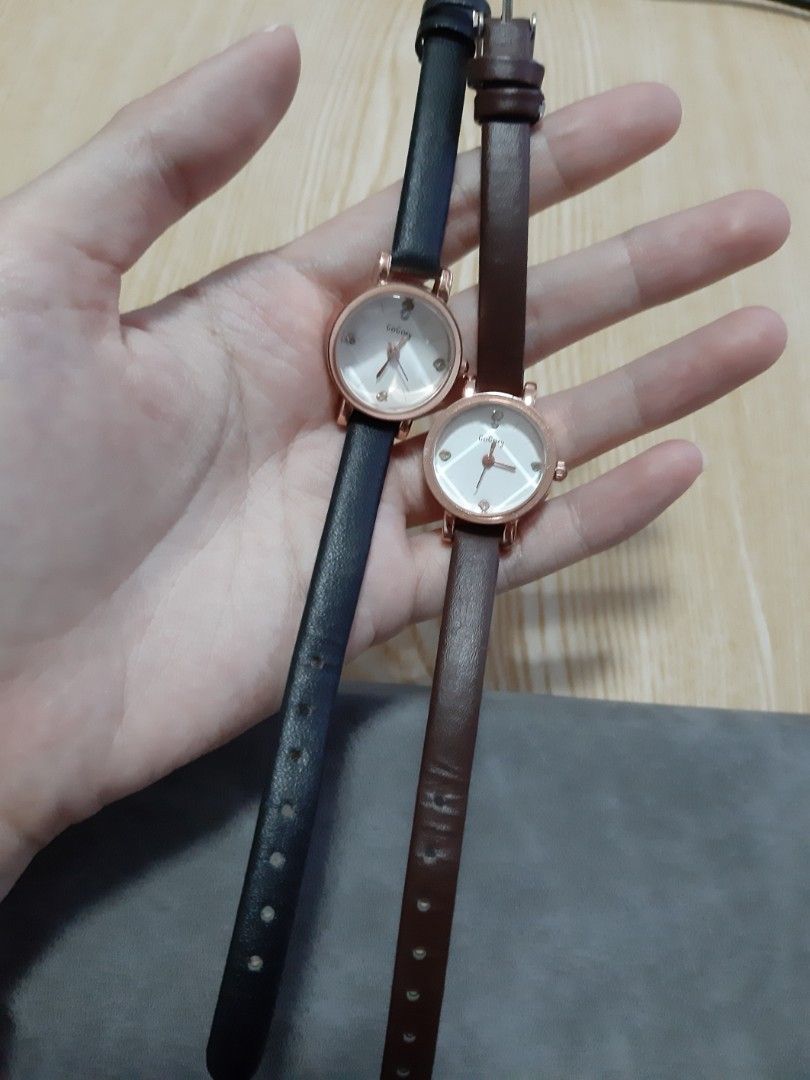 Womens watches leather best sale strap small face