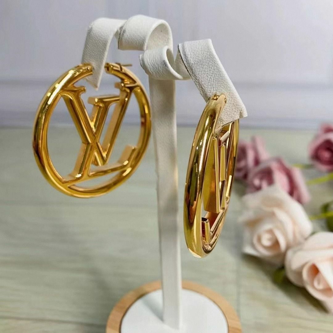 LV Hoop Earrings Gold Replica