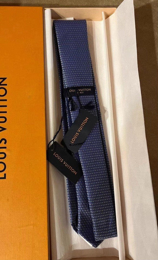 Louis Vuitton Classic Blue Damier Ebene Tie, Men's Fashion, Watches &  Accessories, Ties on Carousell