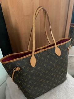 Louis Vuitton Neverfull MM (No Pouch), Monogram with Pivoine