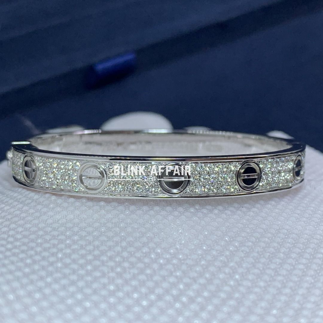 Full diamond love bracelet clearance