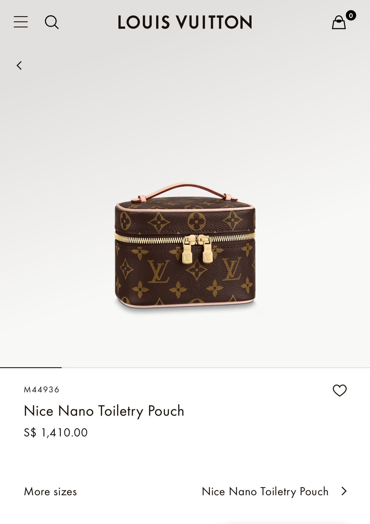 LV Nice Nano vanity, Luxury, Bags & Wallets on Carousell