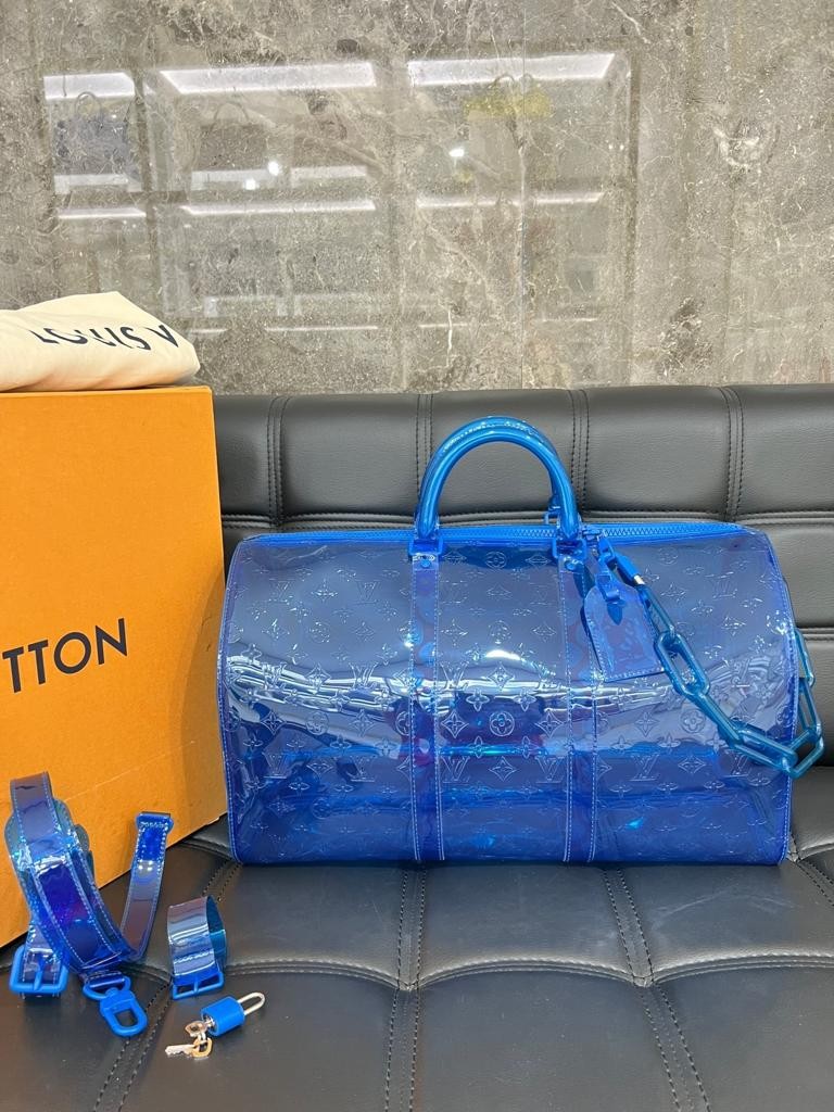 Louis Vuitton x Virgil Abloh Keepall 50 Bandouliere Black Monogram Mes