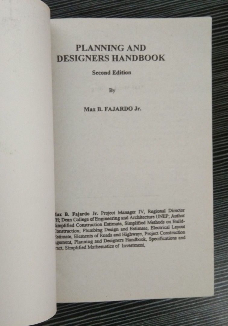 Planning and Designer handbook and Plumbing Design and Estimate by Max