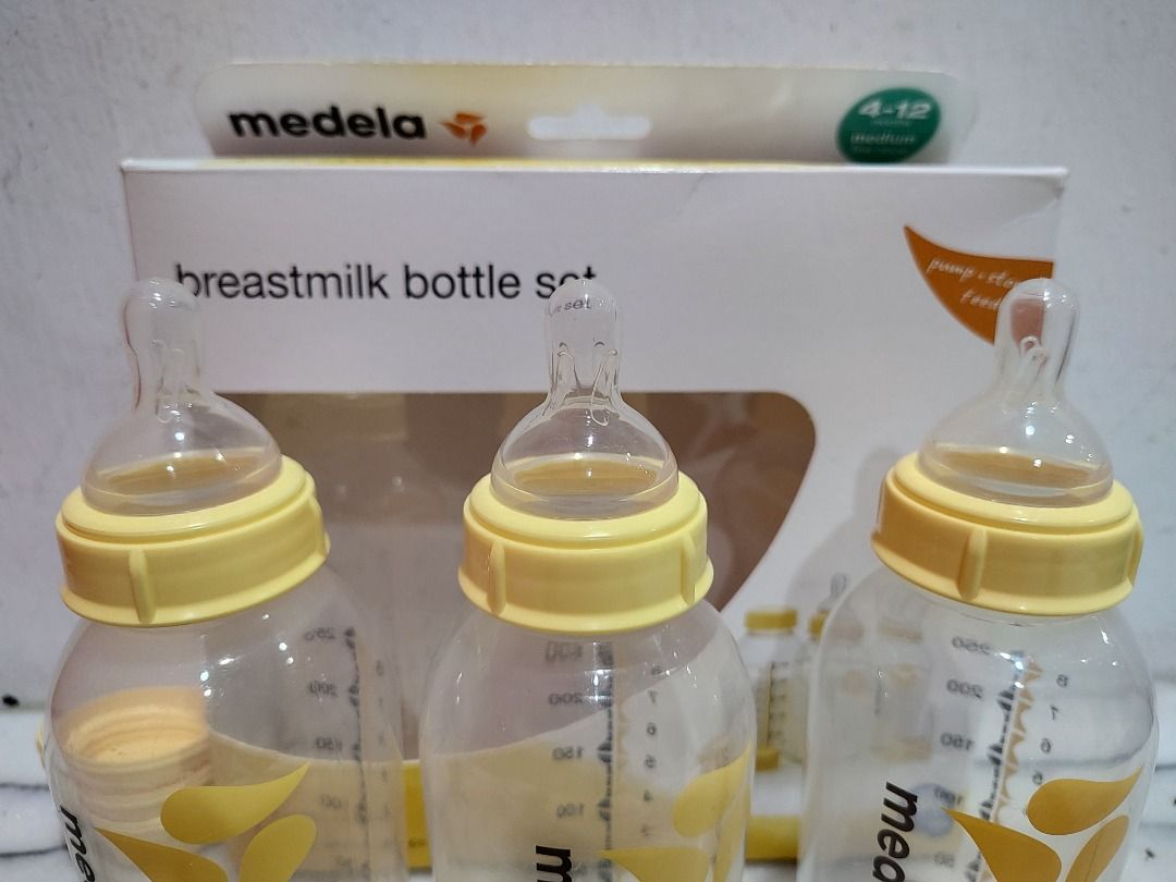 Medela 250ml botol susu set milk bottle 3 pieces, Babies & Kids ...