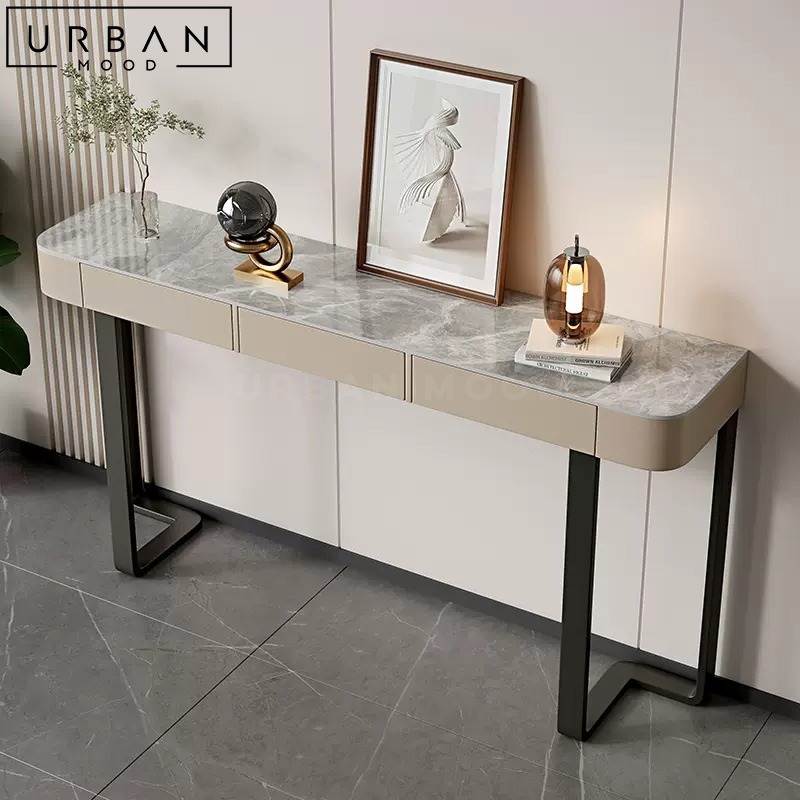 MELLY Modern Sintered Stone Console Table, Furniture & Home Living ...