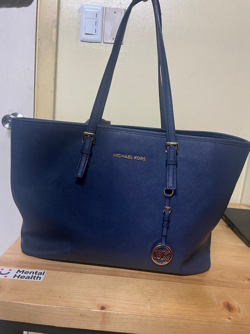 Mk tote best sale bag blue
