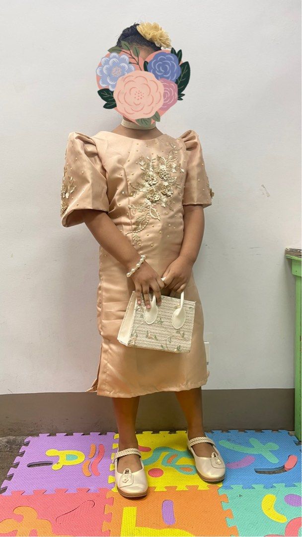 Modern Filipiniana dress for kids