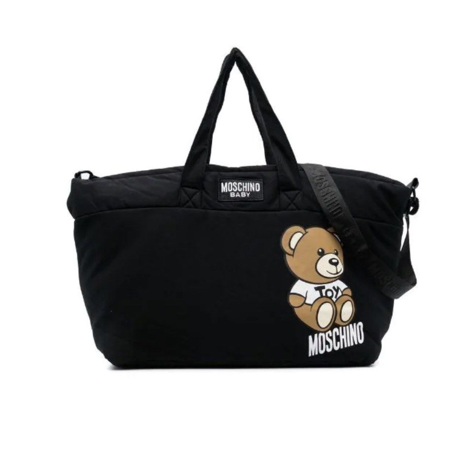 Teddy Patch fleece baby-changing bag