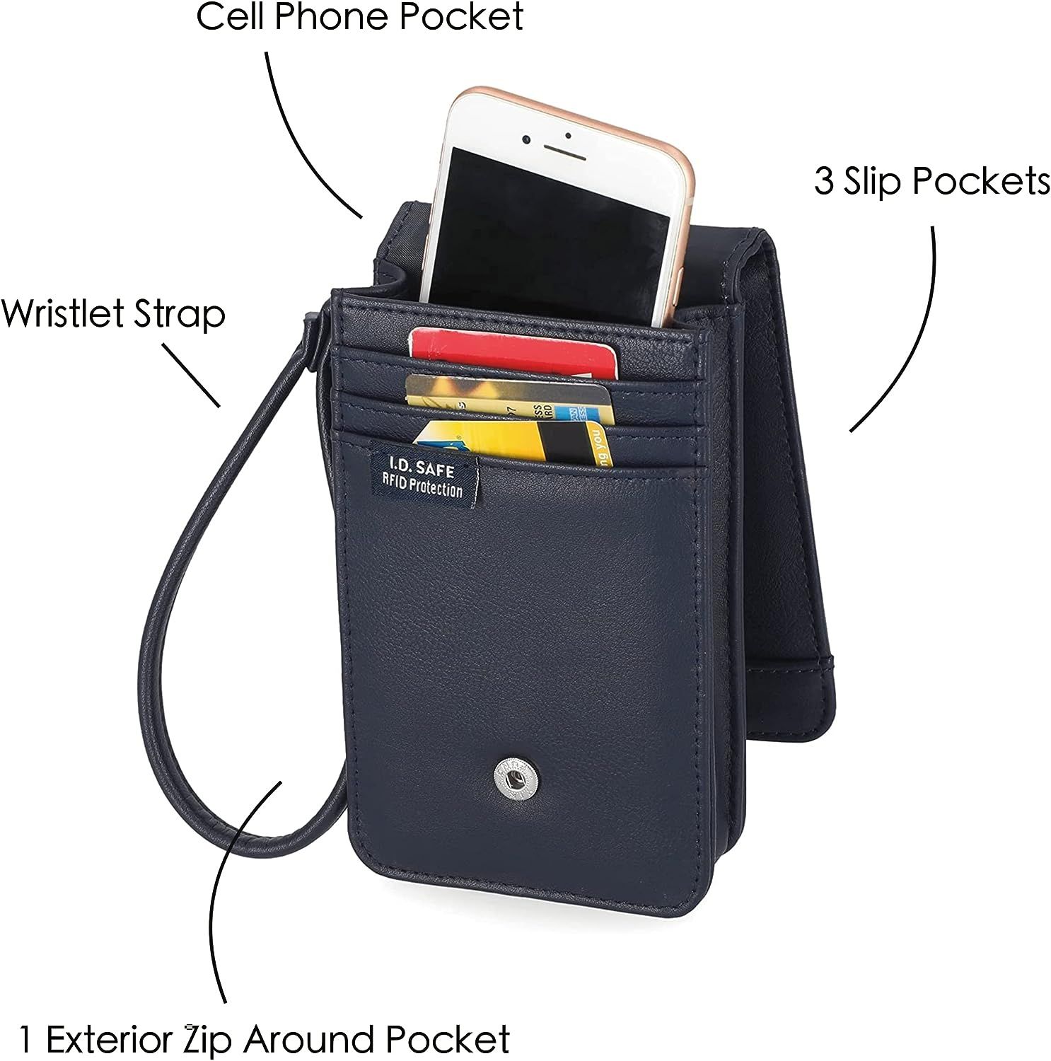 Wallet purse with new arrivals cell phone holder