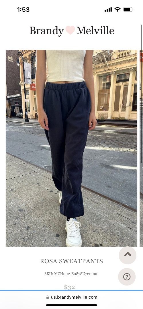 Brandy melville rosa sweatpants poshmark clearance
