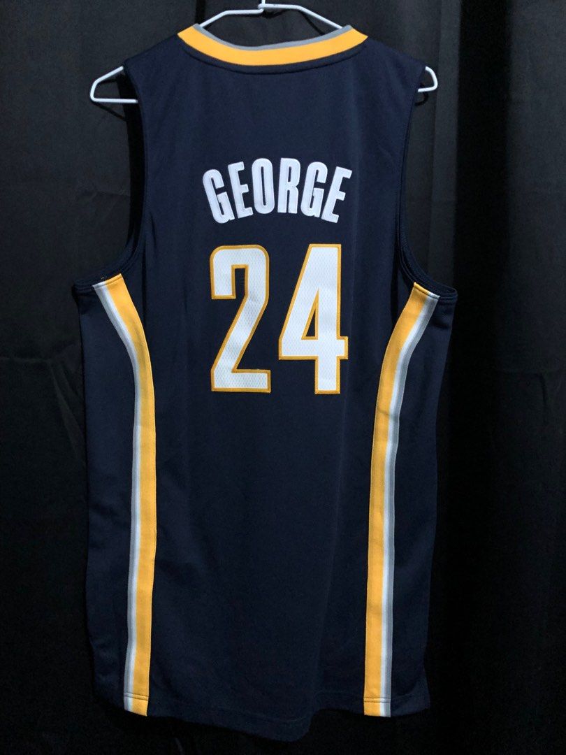 NBA Indiana Pacers Paul George Jersey Grey V-Neck Sleeveless Mens