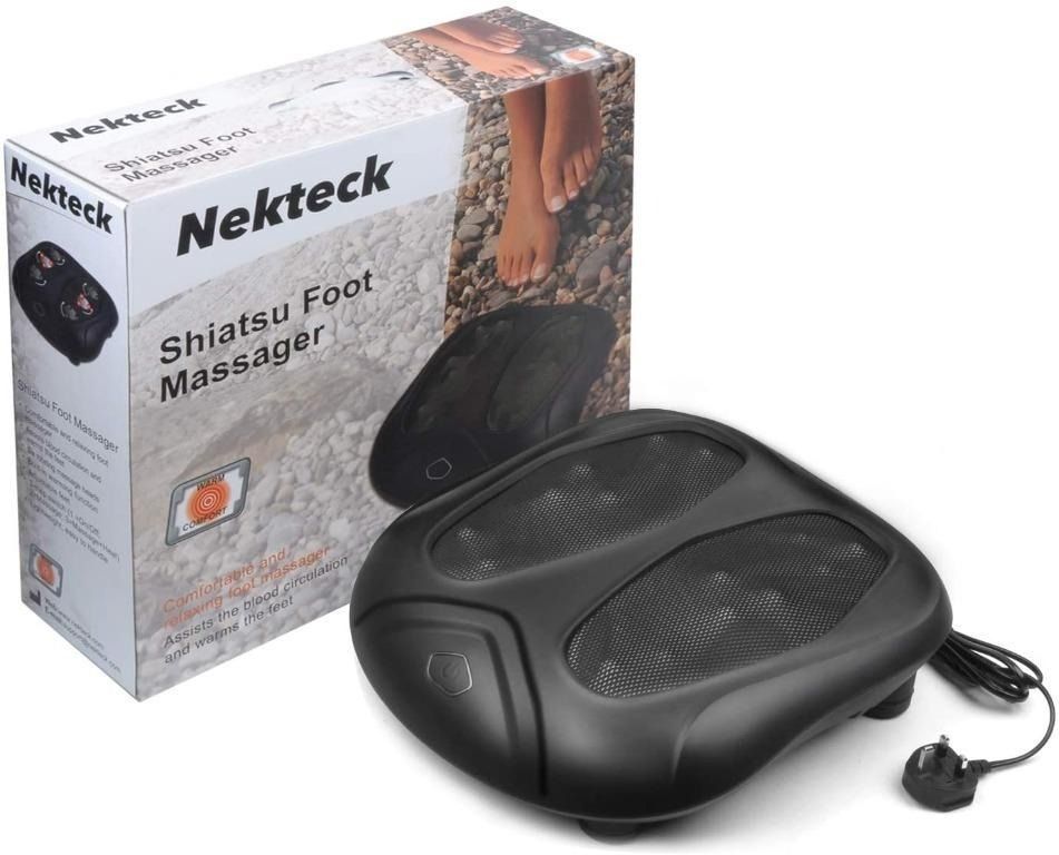 Nekteck Foot Massager with Soothing Heat, Shiatsu Heated Deep Kneading Foot  Mass