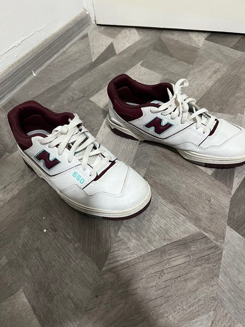 New Balance 550 Burgundy Cyan Sneaker Review and On-Foot Look