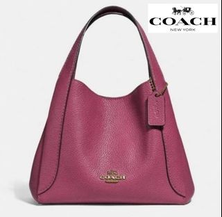 COACH Hadley Hobo 21 2way Handbag Pebble Leather 78800 Red Used