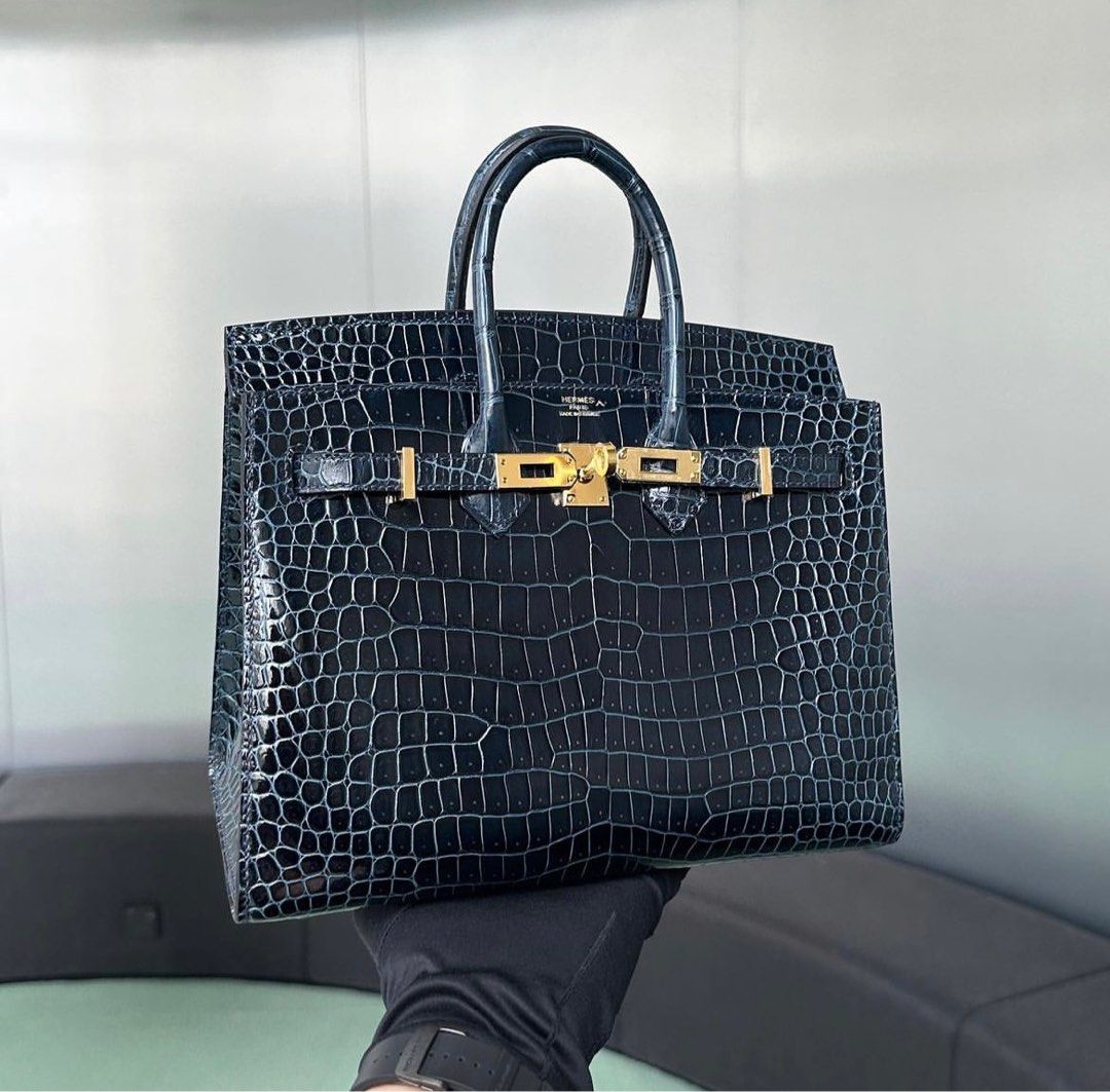 New Hermes Birkin 25 Sellier Black Epsom, Luxury, Bags & Wallets on  Carousell