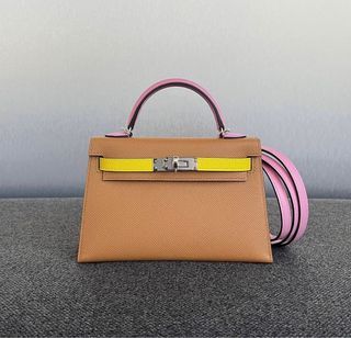 Hermes Mini Kelly Chai + Lime + Mauve Sylvestre Epsom leather PHW, Women's  Fashion, Bags & Wallets, Purses & Pouches on Carousell