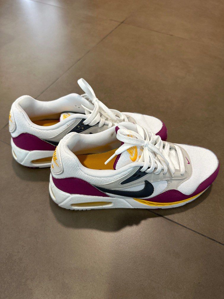 Purple and discount yellow tennis shoes