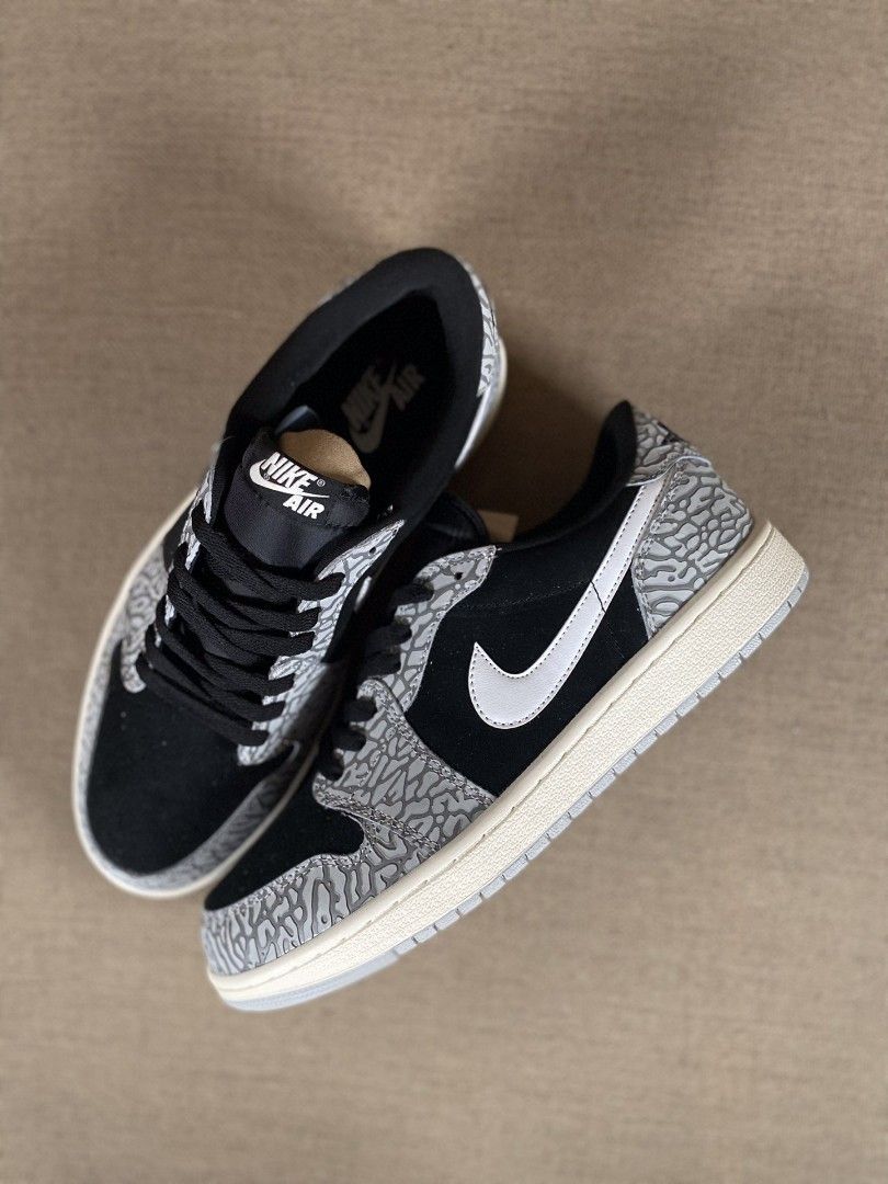 Nike Air Jordan 1 Retro Low OG ” Black Cement “ AJ1 CZ0790-001 36