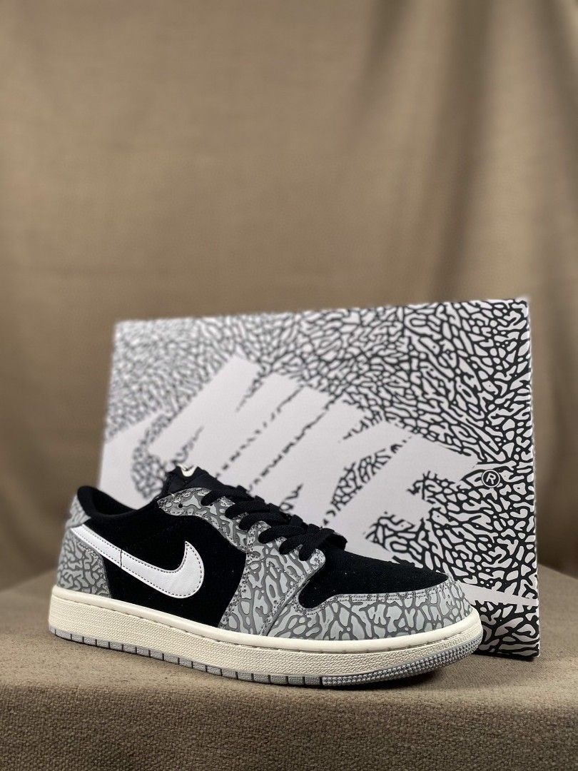 Nike Air Jordan 1 Retro Low OG ” Black Cement “ AJ1 CZ0790-001 36