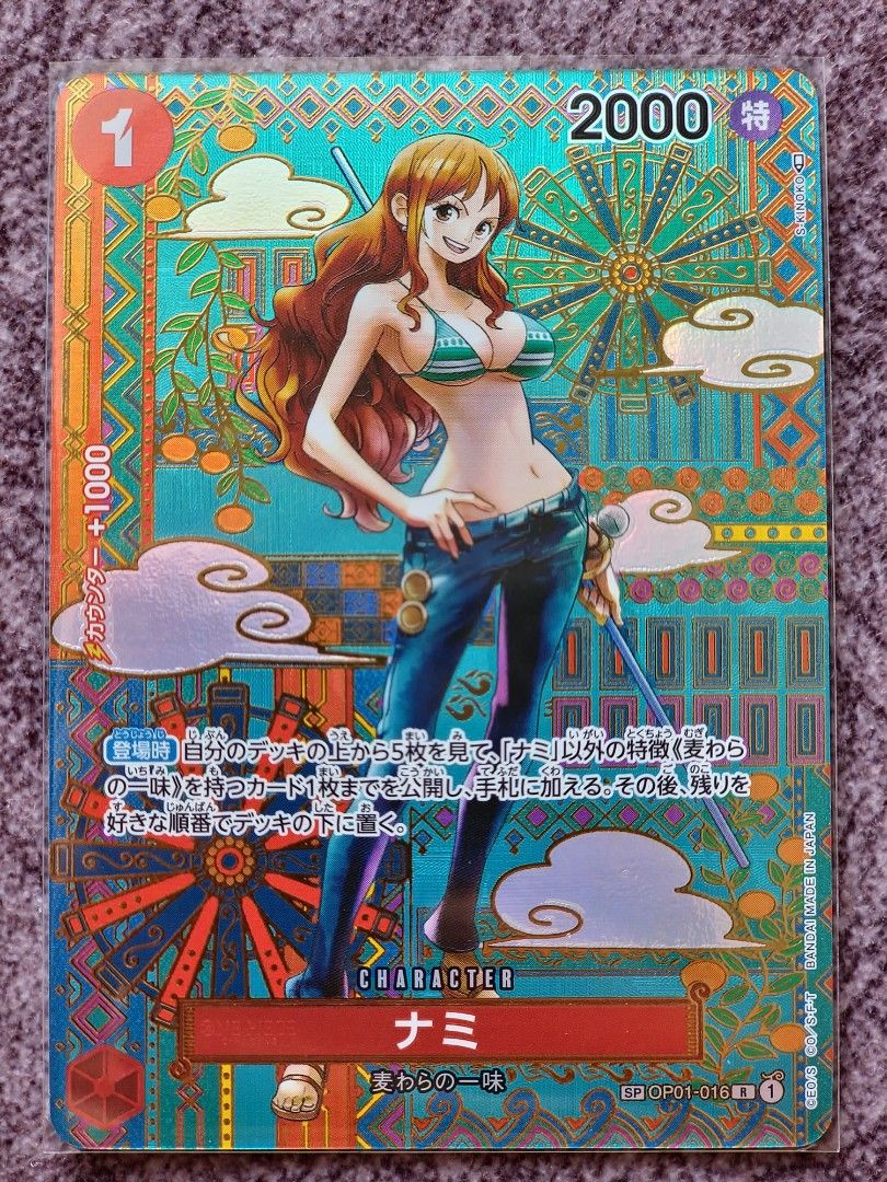 One Piece Card Game OP05 SP Card Nami OP01016, Hobbies & Toys, Toys