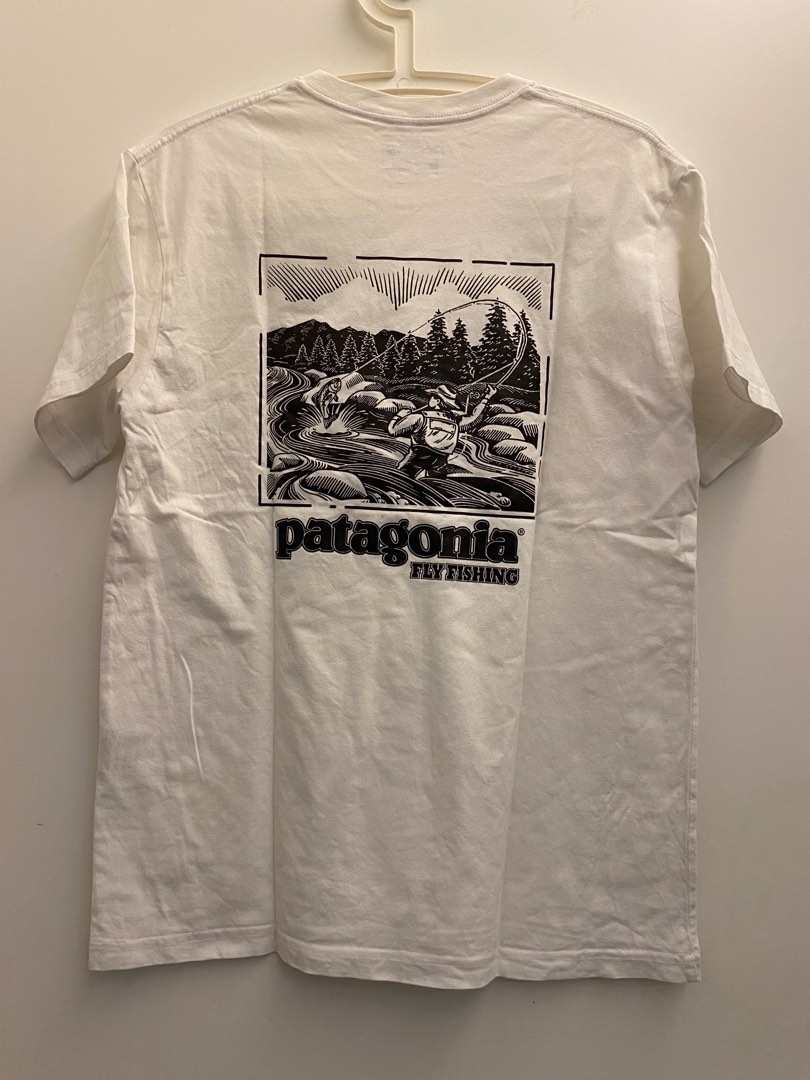 Patagonia “Fly Fishing” T-shirt Tee Shirt, Men's Fashion, Tops & Sets,  Tshirts & Polo Shirts on Carousell