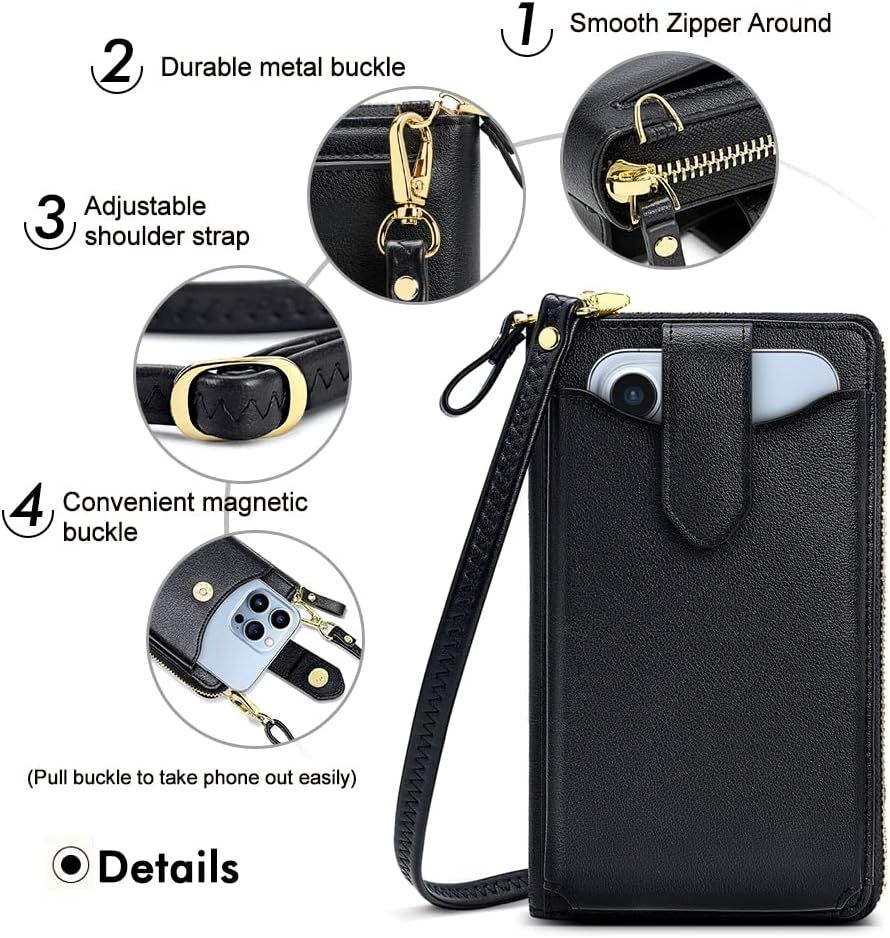 Peacocktion Women's Small Crossbody Cell Phone Purse
