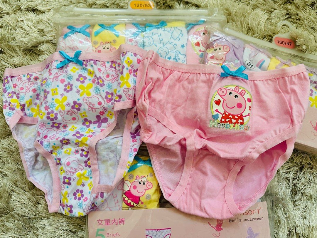 Handcraft  Peppa pig girls cotton underwear 7 pairs of underwear