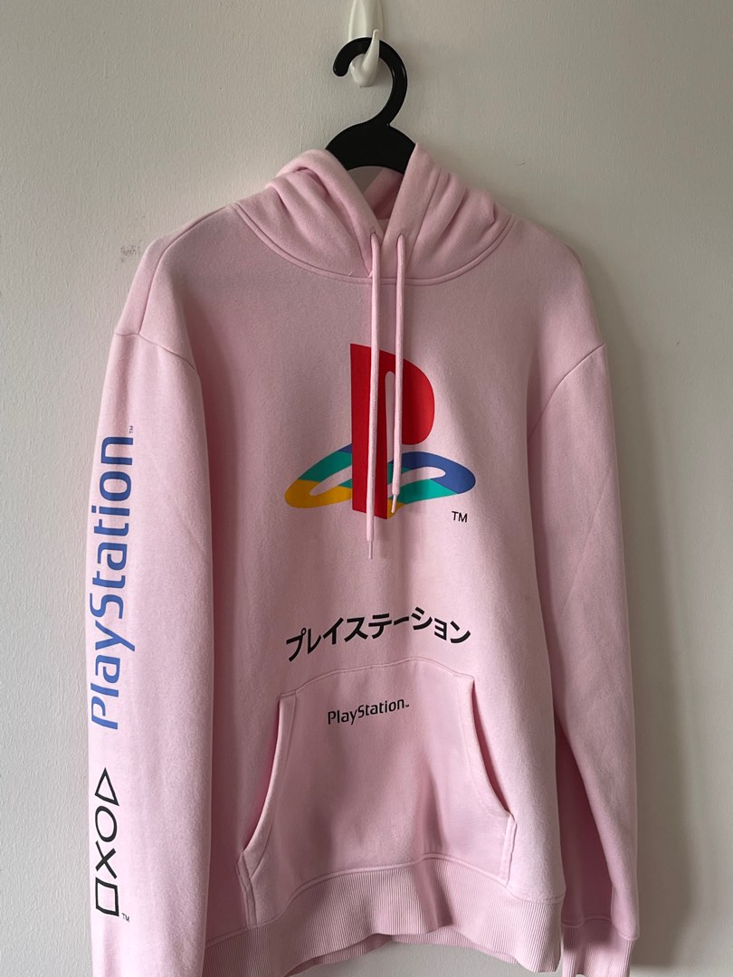 Pink hu0026m Playstation hoodie, Men's Fashion, Coats, Jackets and Outerwear on  Carousell