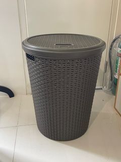 Plastic Woven Design Laundry Basket