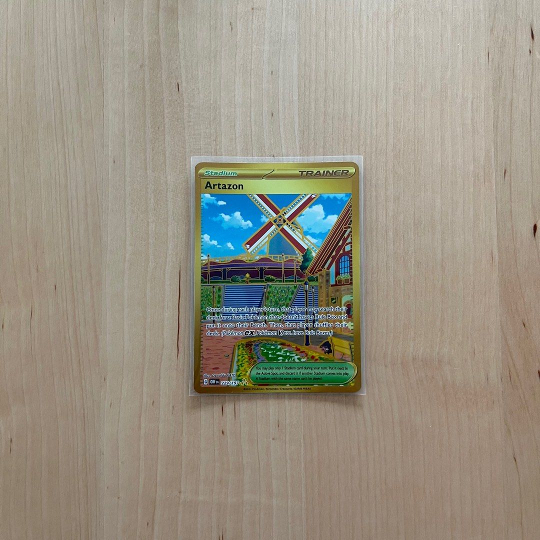 artazon pokemon card price Pokémon Obsidian Flames SV03 Gold (Artazon), Toys & Collectibles, Trading Cards, Raw Singles on Carousell you cant play this card. Artazon 2023 Scarlet & Violet: