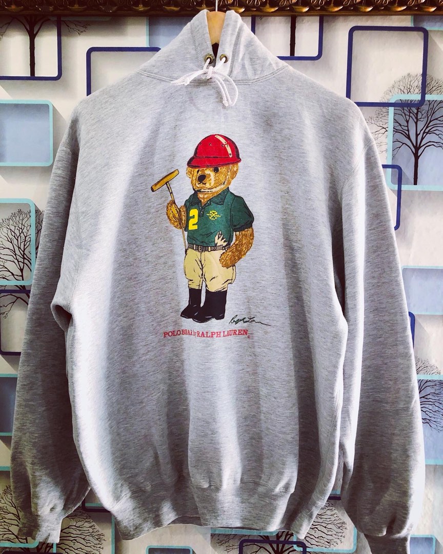 Vintage polo sales bear hoodie