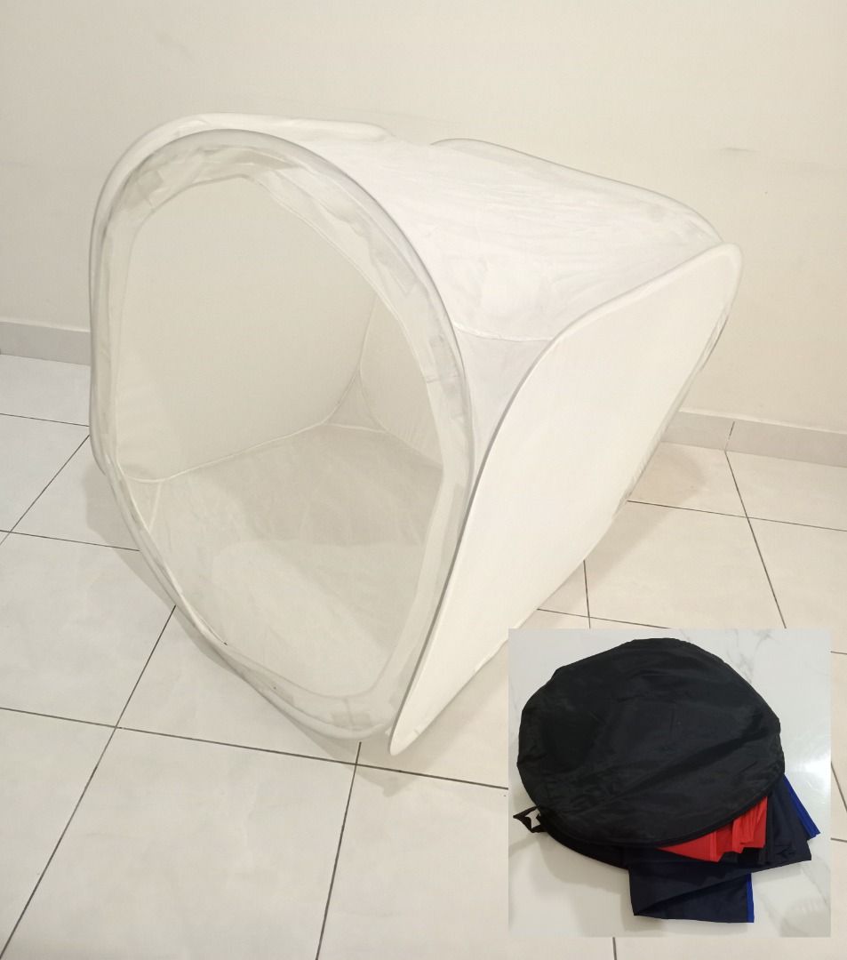 Portable/collapsable Booth with backdrop/background (red, black, blue