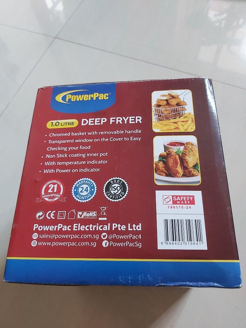 Air Fryer 5.5L with Hot Air Flow System (PPAF656) - PowerPacSG