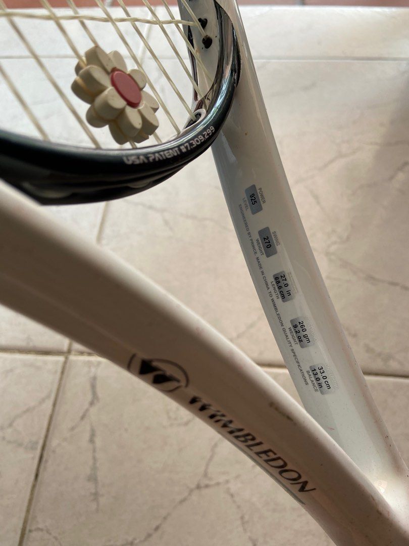 Prince Wimbledon Hybrid Bandit O3 Tennis Racquet, Sports Equipment