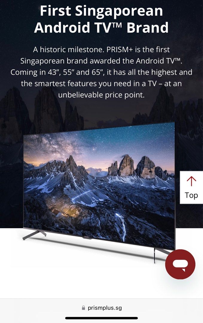 Prism 55 inch Android TV, TV & Home Appliances, TV & Entertainment, TV ...