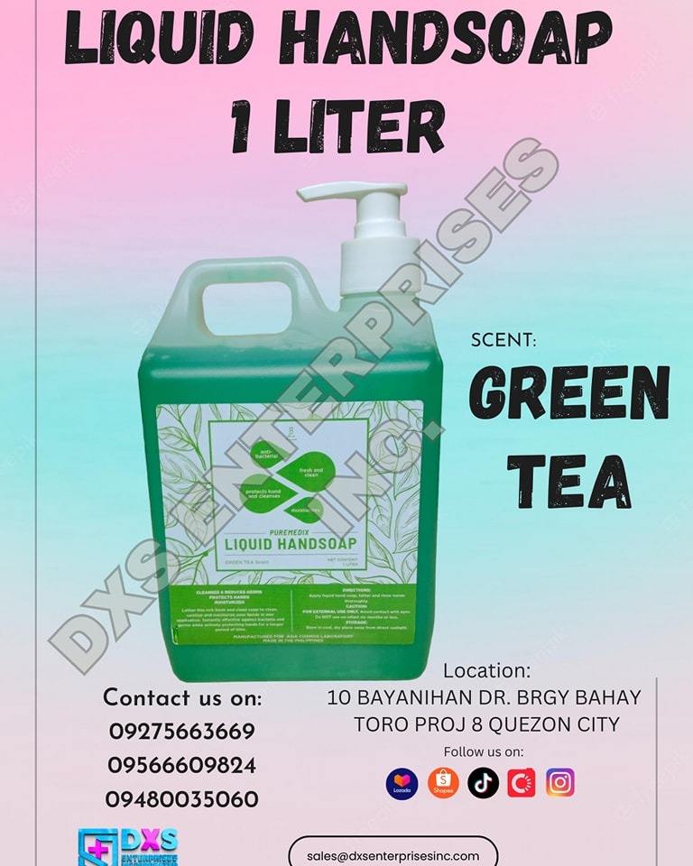 PUREMEDIX LIQUID HAND SOAP GREEN TEA 1LITER PUMP, Health & Nutrition