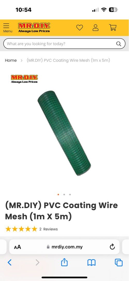 MR.DIY) PVC Mesh (1m x 5m)