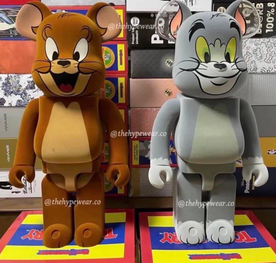BE@RBRICK TOM Flocky Ver.1000% BE@RBRICK JERRY Flocky Ver . 1000%