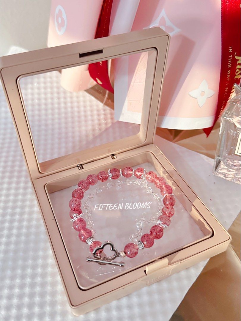 real pure Crystal Bracelet Strawberry crystal bracelet
