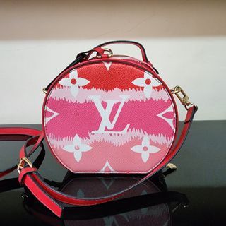 Red and Pink LV Louis Vuitton Bag